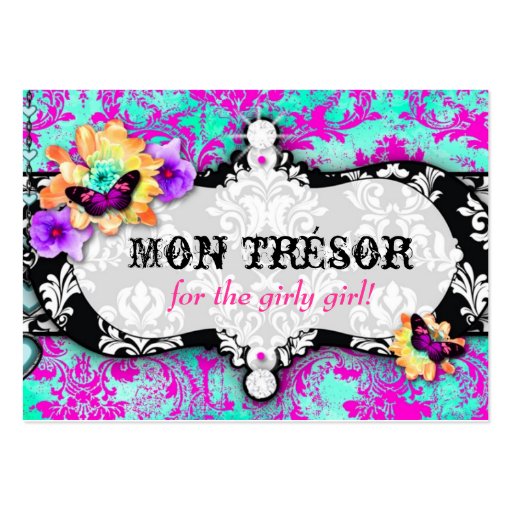 GC Mon Trésor Turquoise Pink Business Card (front side)