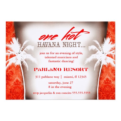 GC One Hot Havana Night Vintage Red Card