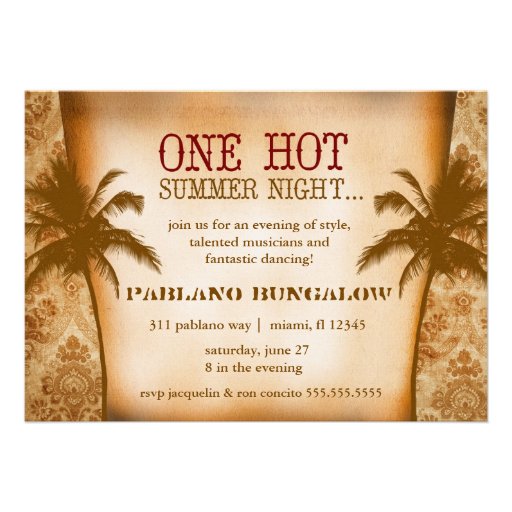 GC One Hot Summer Night Invitation