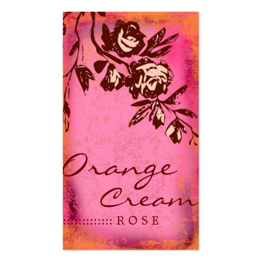 GC | Orange Cream Rose Business Card (front side)