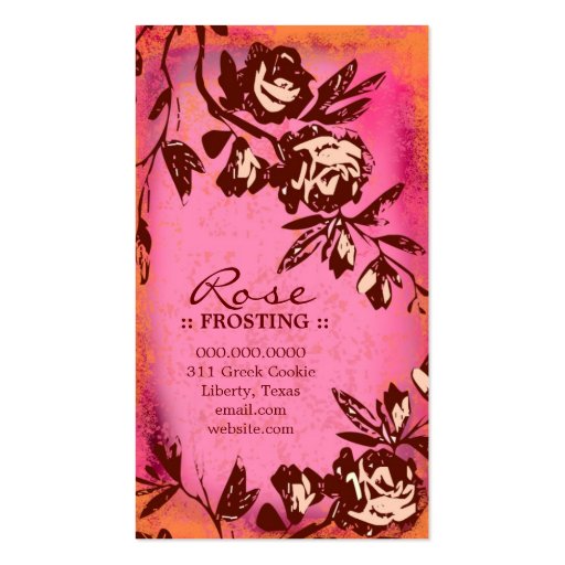 GC | Orange Cream Rose Business Card (back side)