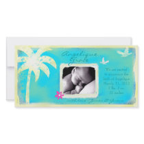 GC | Paradise Found Baby Girl Announcement photo cards by TheGreekCookie GC | Paradise Found Baby Girl Announcement photo cards