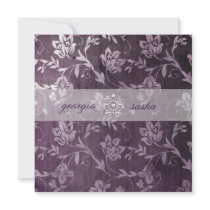 GC | Passionately Purple Floral Vintage Custom Announcements