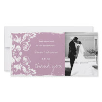 GC | Pink Vintage Damask Thank You photo cards