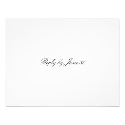 GC | Plain White RSVP Personalized Invitation