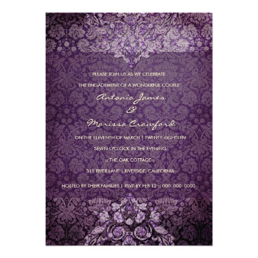 GC | Purple Rapture Vintage Invitation