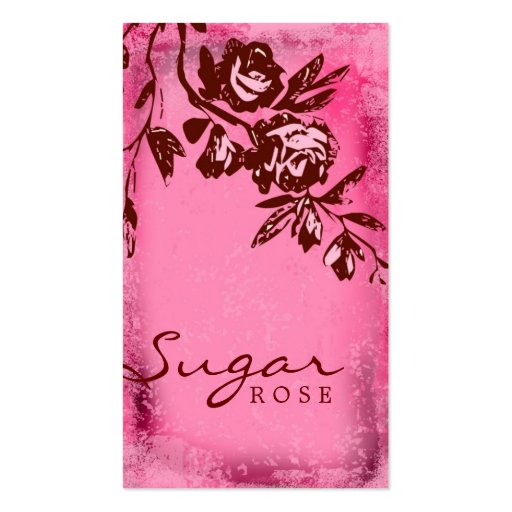 GC | Rouge Sugar Cream Rose Business Cards (front side)