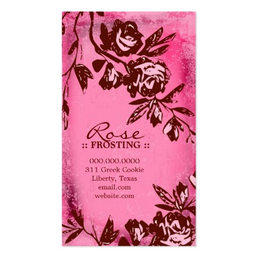 GC | Rouge Sugar Cream Rose Business Cards (back side)