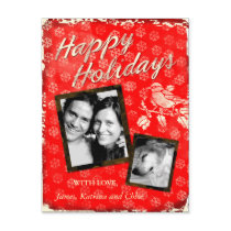 GC | Rustic Christmas Card 3 Add Photo Postcards