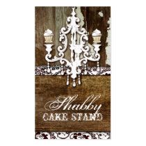GC Shabby Cake Stand Chandelier business cards