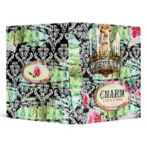 GC | Shabby Vintage Charm - Black Damask Binder
