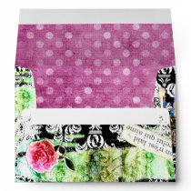 GC | Shabby Vintage Charm Black Damask Envelopes