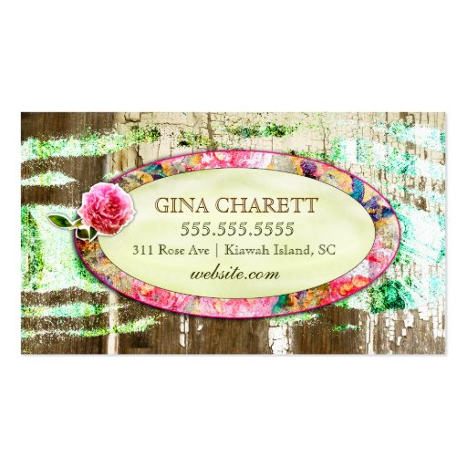 GC | Shabby Vintage Charm Chipped Paint Business Card (back side)