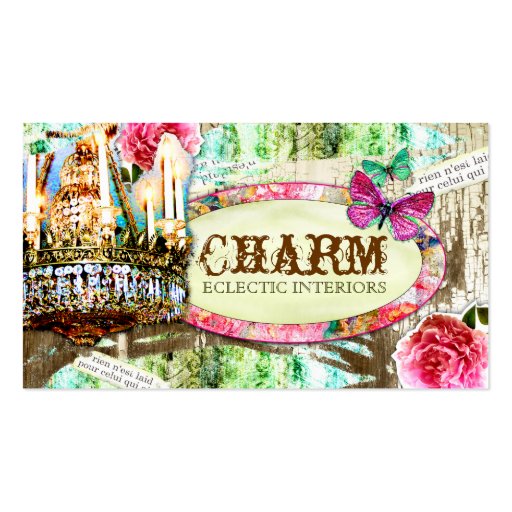GC | Shabby Vintage Charm Chipped Paint Business Card