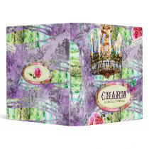 GC | Shabby Vintage Charm - Purple Damask Binder