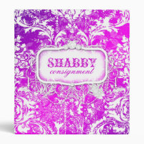 GC Shabby Vintage Pink & Purple Damask Binder binders