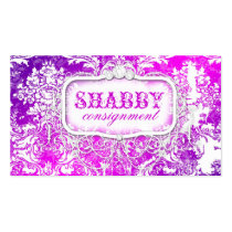 GC Shabby Vintage Pink & Purple Damask business cards