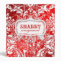 GC Shabby Vintage Red Damask Binder binders