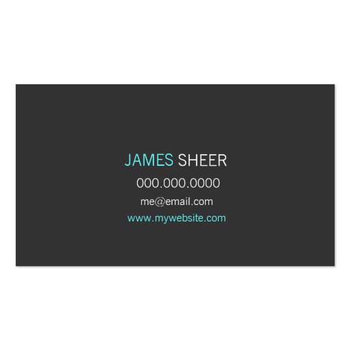 GC Sheer Water Blue Business Cards (back side)