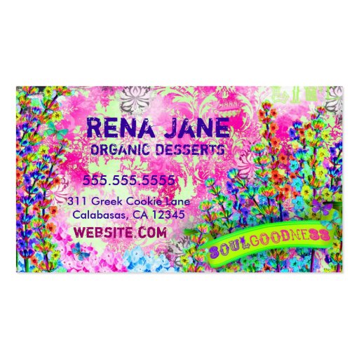 GC | Soul Goodness Cupcakes Business Card Templates (back side)