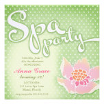 GC Spa Party Lotus Personalized Invite