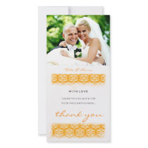 GC | Sweet Orange Print Thank You Photo Cards