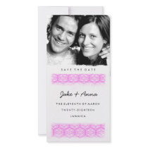 GC | Sweet Pink Print Save the Date photo cards