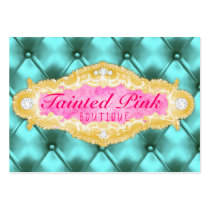 GC Tainted Pink & Aqua Tuft business cards