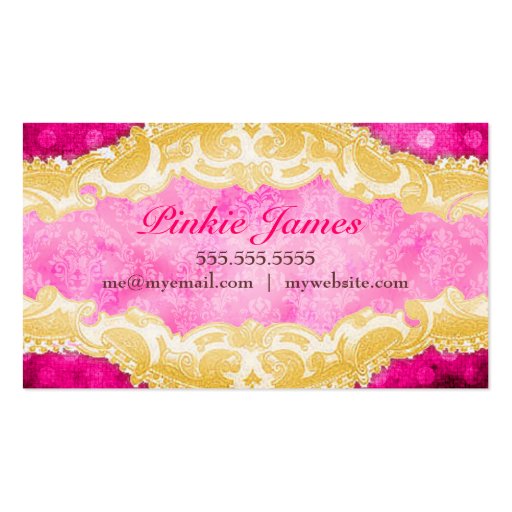 GC Tainted Pink Chipped Paint Business Cards (back side)