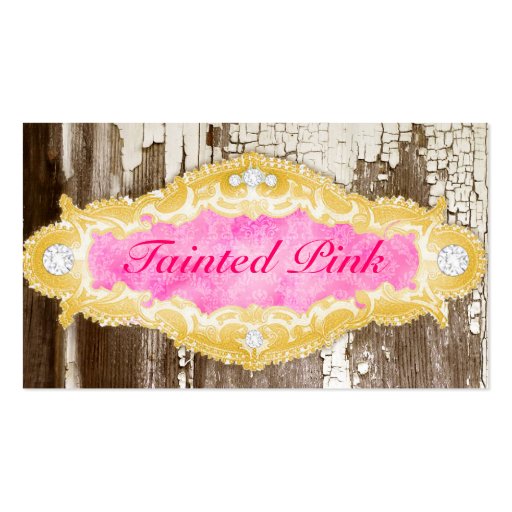 GC Tainted Pink Chipped Paint Business Cards (front side)