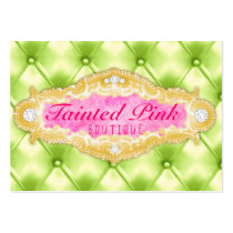 GC Tainted Pink & Gold Lime Tuft business cards