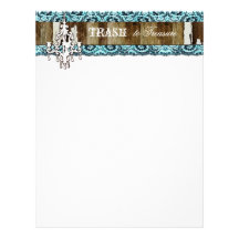 GC Trash to Treasure Chandelier Aqua Blue Letterhead Design