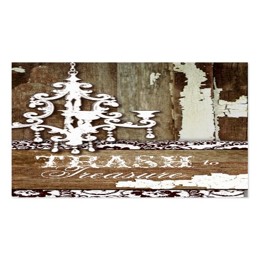 GC | Trash to Treasure Chandelier Business Card Template