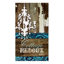 GC Trash to Treasure Chandelier Teal business cards