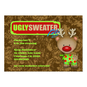 GC Ugly Sweater Party 5x7 Paper Invitation Card