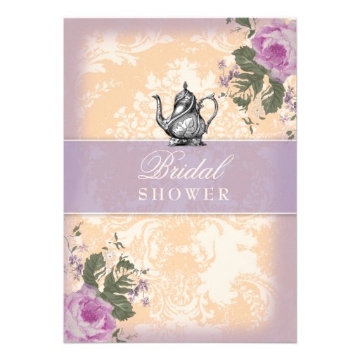 GC Vintage Bridal Shower Tea Party Invitations