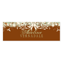 GC | Vintage Burnt Orange Hang Tag Business Card
