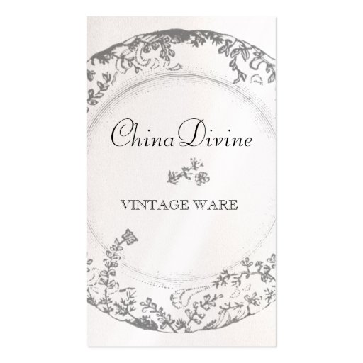 GC Vintage China Divine Silverware 2 Business Card