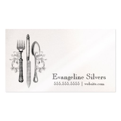 GC Vintage China Divine Silverware Business Card (back side)