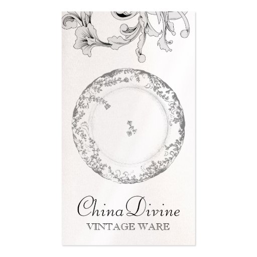 GC Vintage China Divine Silverware Business Card (front side)