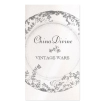 GC Vintage China Divine Silverware business cards