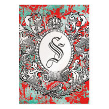 GC Vintage Crown Scroll Premium Pearl Paper Business Card