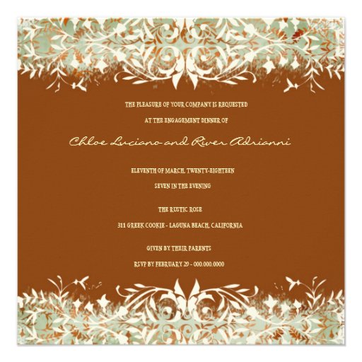 GC | Vintage Melon - Burnt Orange Custom Invites