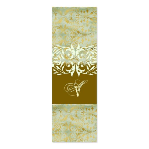 GC Vintage Melon Gold Hang Tag Business Card Template (back side)