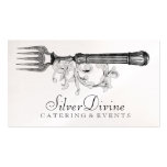 GC Vintage Silver Divine Silverware Business Card Templates
