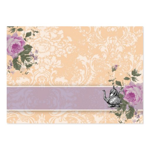GC Vintage Tea Party Place Card to Fold Business Card