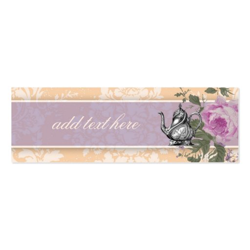 Gc Vintage Tea Party Tags Business Card Template (front side)