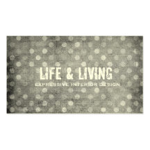 GC | Vintage Textured Gray Dots Business Card