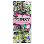 GC | Whimsical Vintage Charm - Black White Damask Rack Card Design
