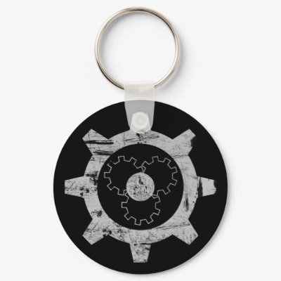 Gear Head Keychain by guardiandevildesigns